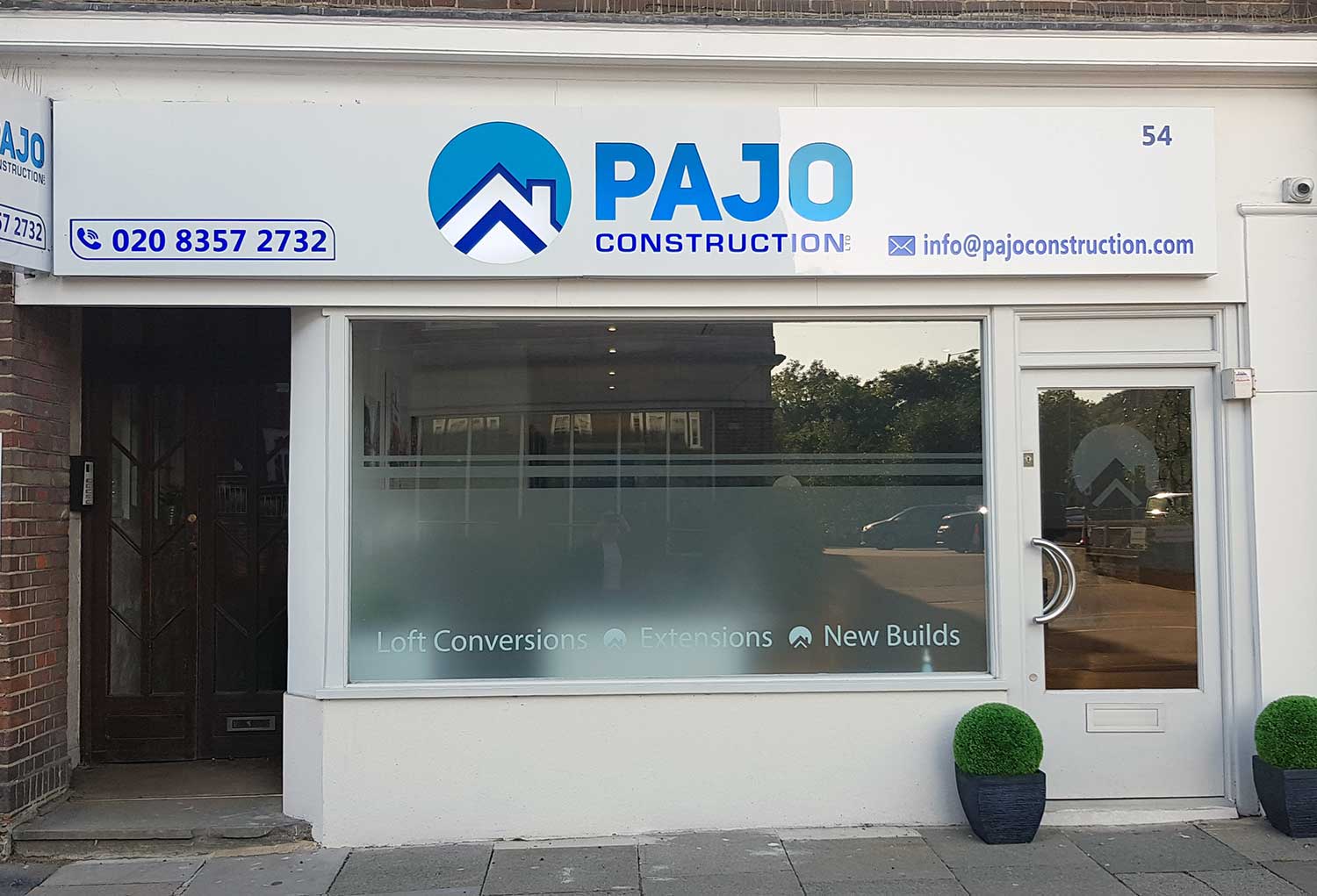 Pajo Construction shop front